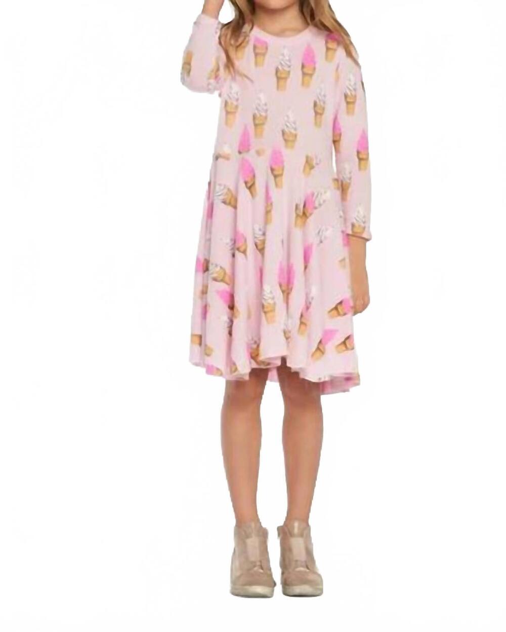 NEW CHASER ice cream knit dress in pink